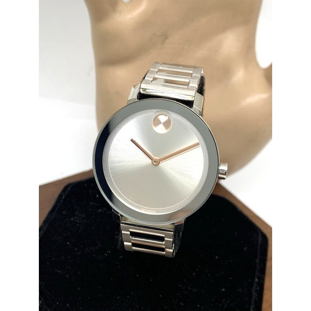 Movado Women's Watch 3600647 Bold Swiss Quartz Silver Dial Stainless Steel 34mm